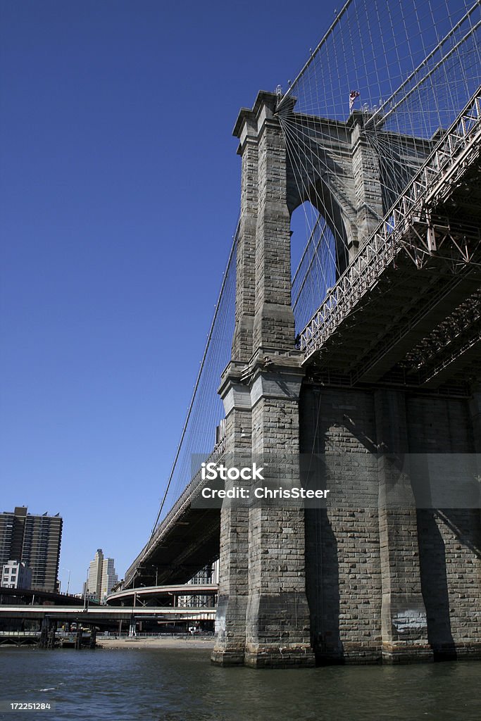 Puente de Brooklyn en Nueva York - Foto de stock de Agua libre de derechos