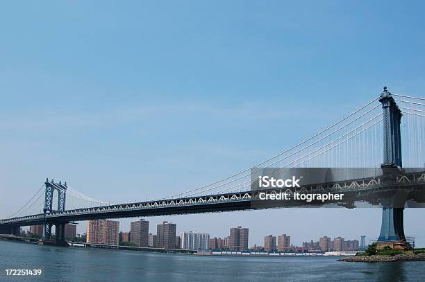 Photo libre de droit de Pont De Manhattan banque d'images et plus d'images libres de droit de Bleu - Bleu, Brooklyn - New York, Colonne architecturale