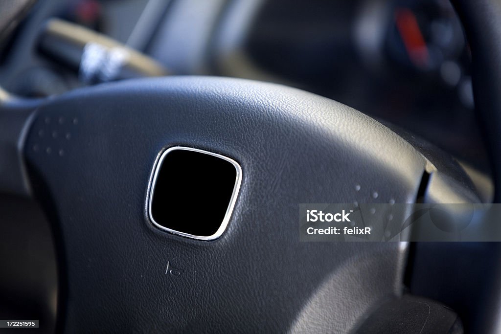 Steering Wheel A steering wheel from a Honda Civic. Air Pump Stock Photo