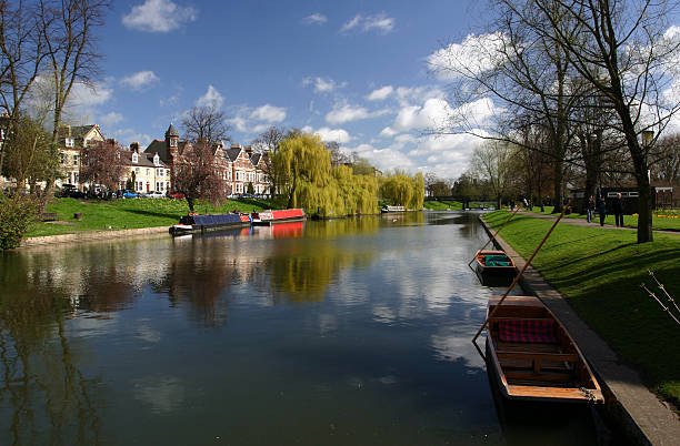 istock Cambridge, England river scenic with punt 172251617