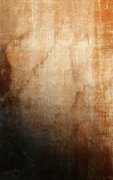 brown römischen mauer textur mit einer orange ecke - roman italian culture wall textured stock-fotos und bilder