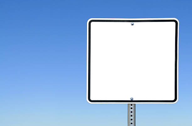 istock Blank White Sign Against the Clear Blue Sky 172252350