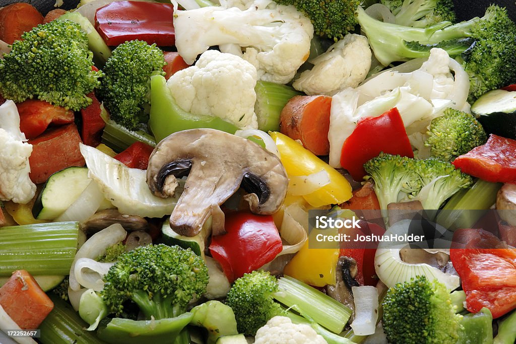 close-up de legumes - Foto de stock de Brócolis royalty-free
