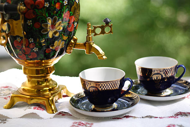 Russian samovar stock photo