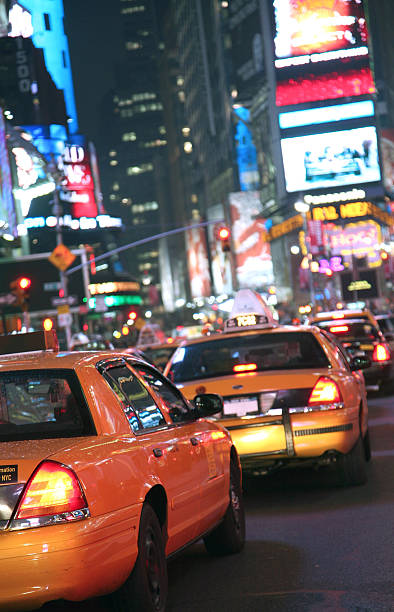istock Yellow Taxis In Times Square, Selective Focus 172253412