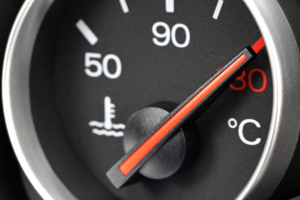 istock temperature gauge in car dashboard - hot 1722536723