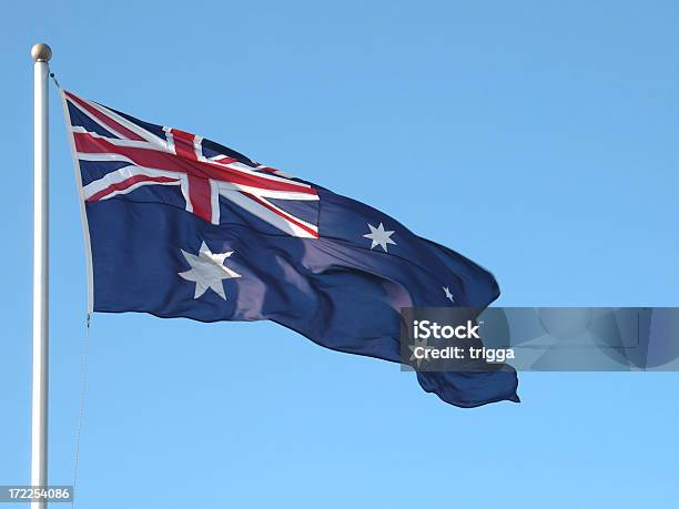 Bandeira Australiana - Fotografias de stock e mais imagens de Austrália - Austrália, Azul, Bandeira