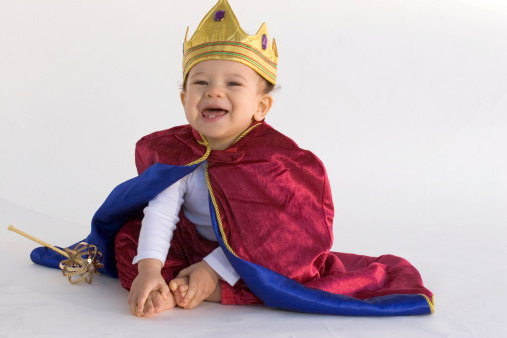 Cute kid dressed in a prince outfit