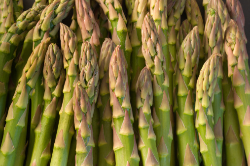 Green Asparagus Spring Vegetable Close-up Texture Pattern Background