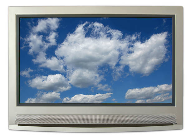 nuvens de tv - solar flat panel - fotografias e filmes do acervo