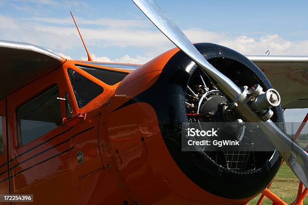 Wako Yks6 Stock Photo - Download Image Now - Propeller Airplane, Orange Color, 1930-1939