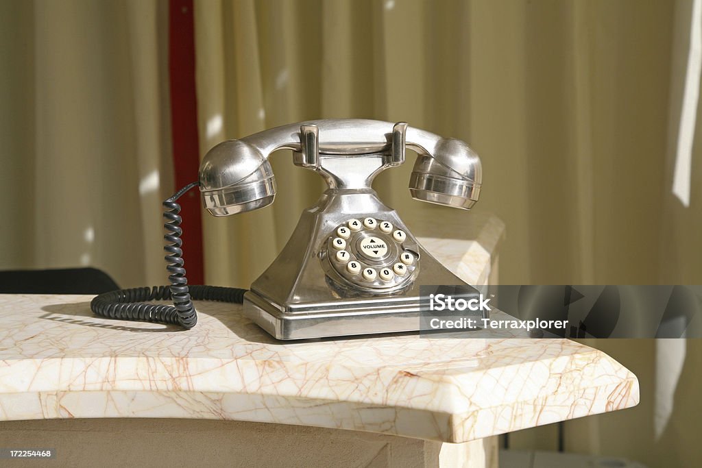 Estilo retrô de alumínio telefone - Foto de stock de Hollywood - Califórnia royalty-free