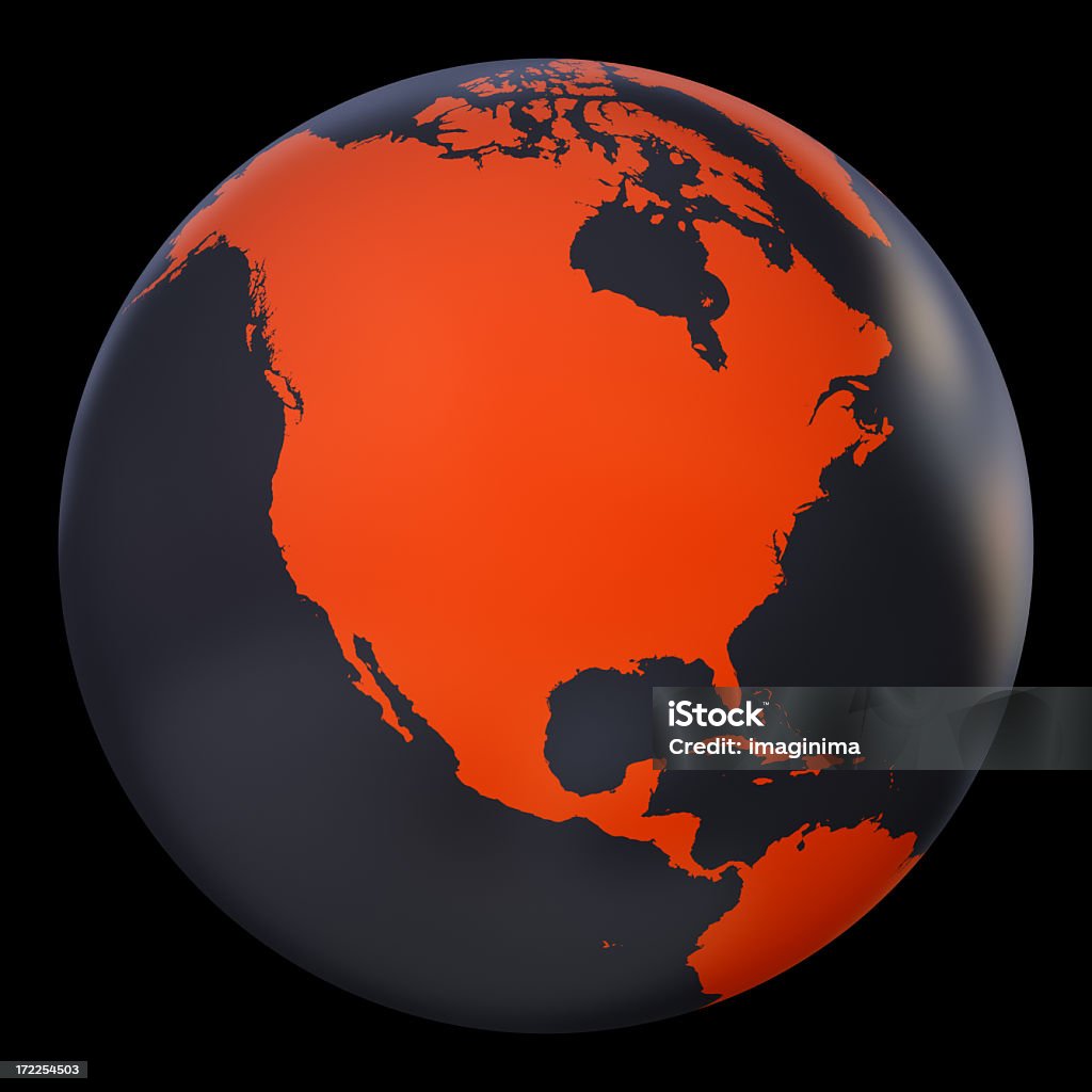 Globo série: Metálico/laranja (com Traçado de Recorte - Royalty-free América do Norte Foto de stock
