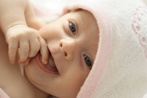 istock Baby wrapped with towel 172255200