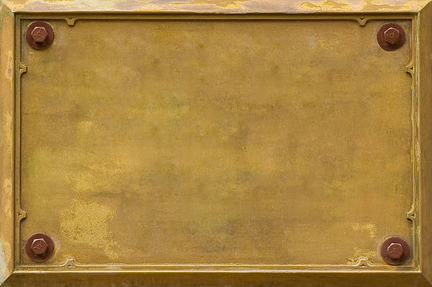 Bronze Plaque An old Bronze Plaque. Ready for YOUR text. bronze plaque texture stock pictures, royalty-free photos & images