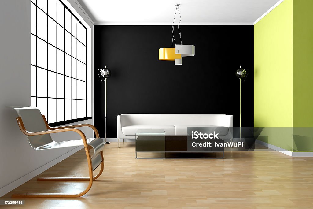 Luminosi interni moderni di render (CGI - Foto stock royalty-free di Acciaio