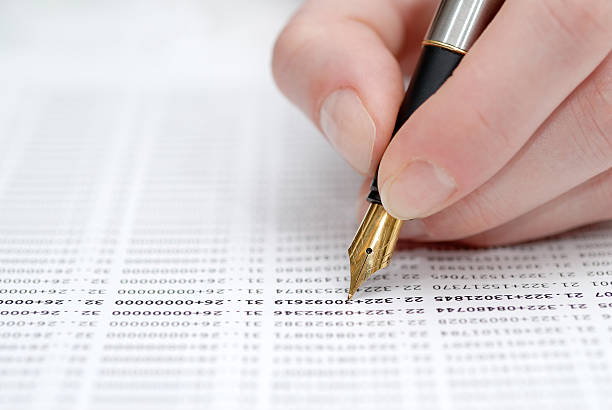 istock Palm with a fountain-pen 172256025