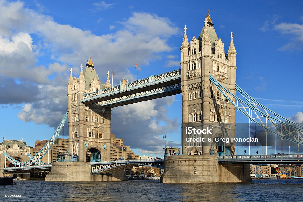 Tower bridge in London during the day Tower Bridge (London, England). Architecture Stock Photo