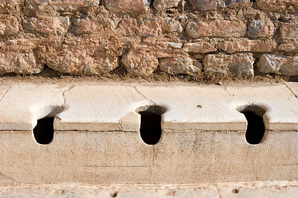 公衆トイレ、エフェソス,turkey - toilet public restroom ephesus history ストックフォトと画像