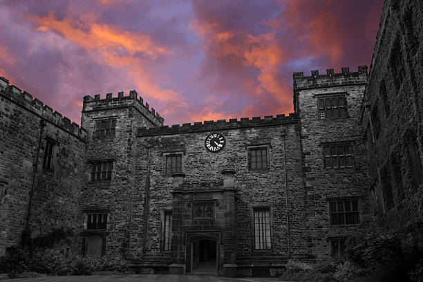 Peckforton Castle, Tarporley, Cheshire, England UK- January 11, 2022 : Peckforton Castle is a Victorian country house built in the style of a medieval castle in Cheshire