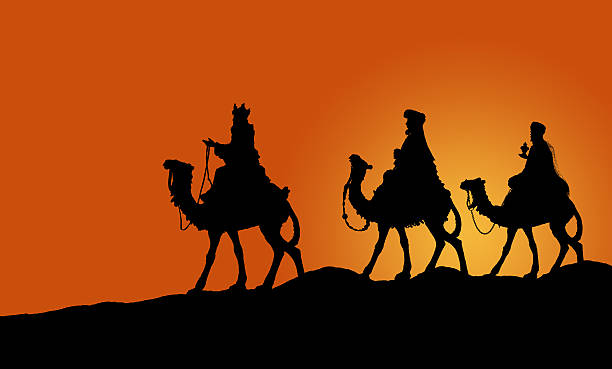 kings em camels xxl (photogrpahed silhueta - 3 wise men imagens e fotografias de stock