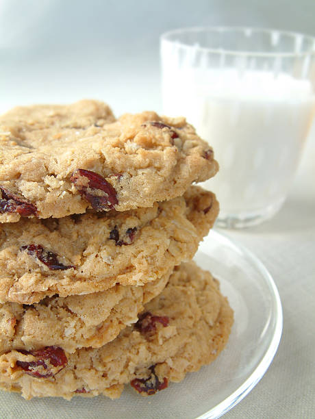istock Cranberry oatmeal cookies and milk (more images like this) 172256559