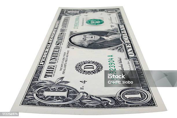 Amerikanische Währung One Dollar Bill Nach Oben Geschoben Werden Stockfoto und mehr Bilder von 1-Dollar-Schein