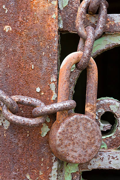 Rusty Lock and Chain stock photo