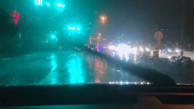 Drive In Rain At Night