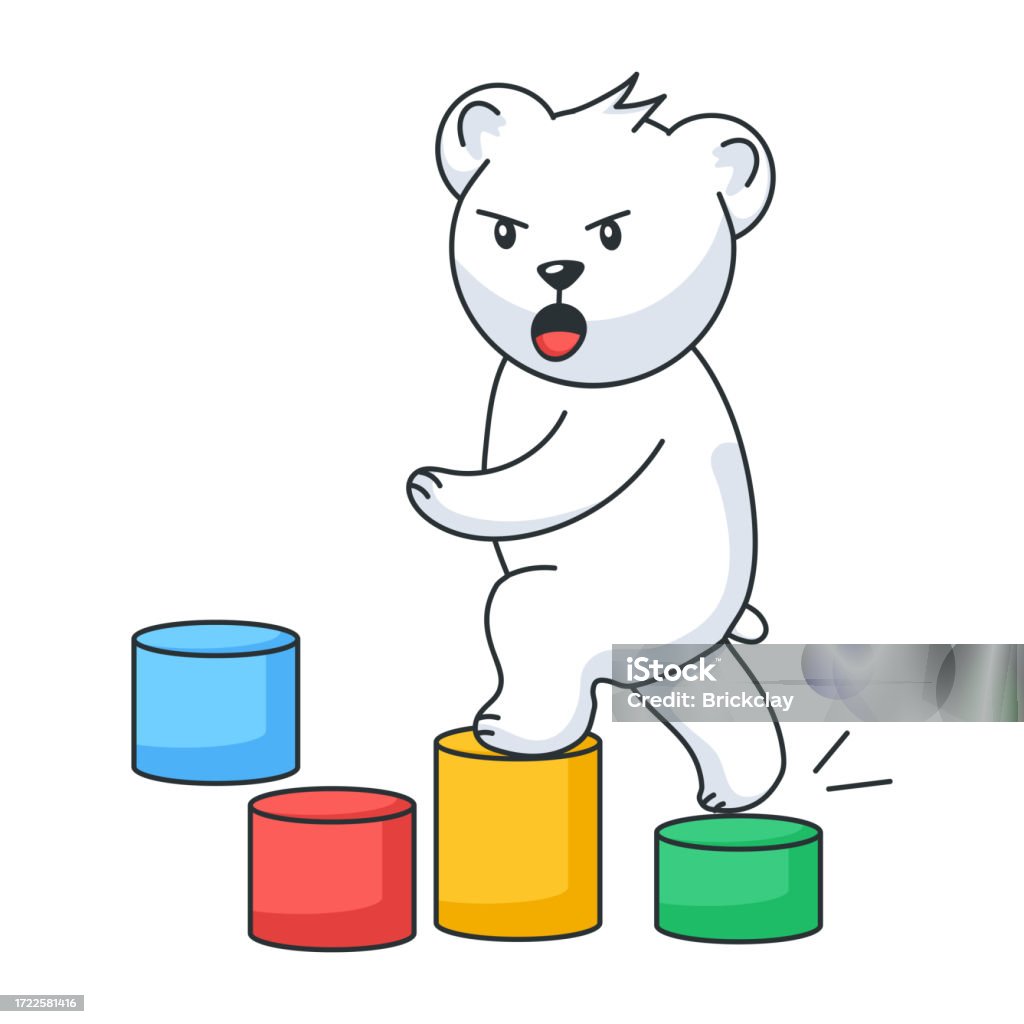 Shape Jumping Blocks Jumping Blocks Stock Illustration - Download Image Now - Avatar, Bear ...
