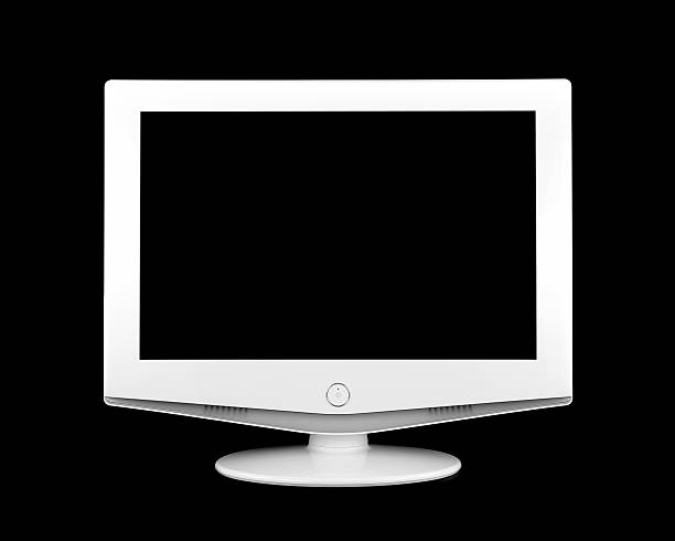 istock White LCD monitor isolated on black 172258301