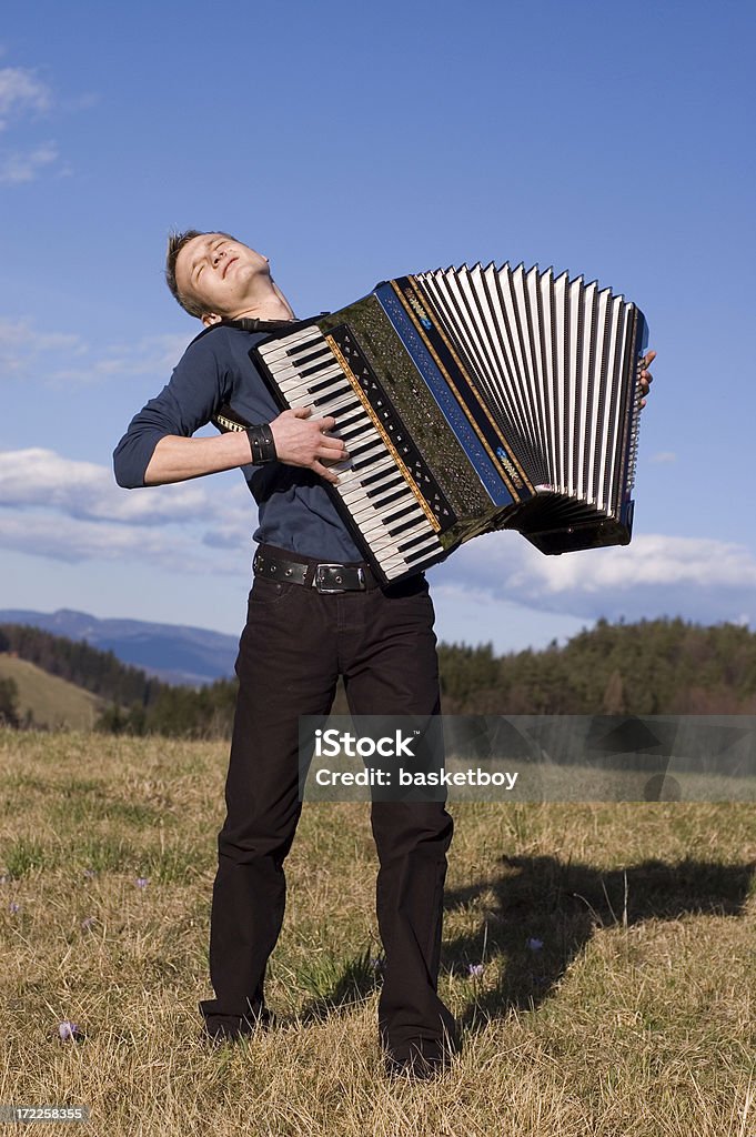 playing accordion, having fun having fun! Accordion - Instrument Stock Photo