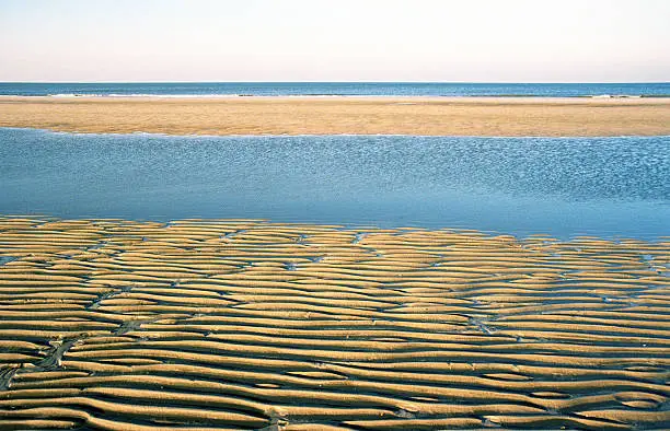 "Sandwaves and water, Dutch seashore"