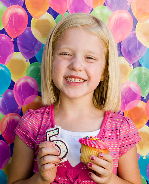 Birthday girl stock photo