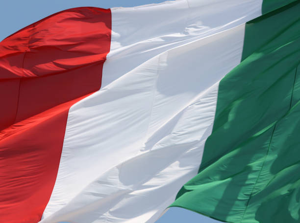 istock Italian flag  in sun and wind, Italy 172259032