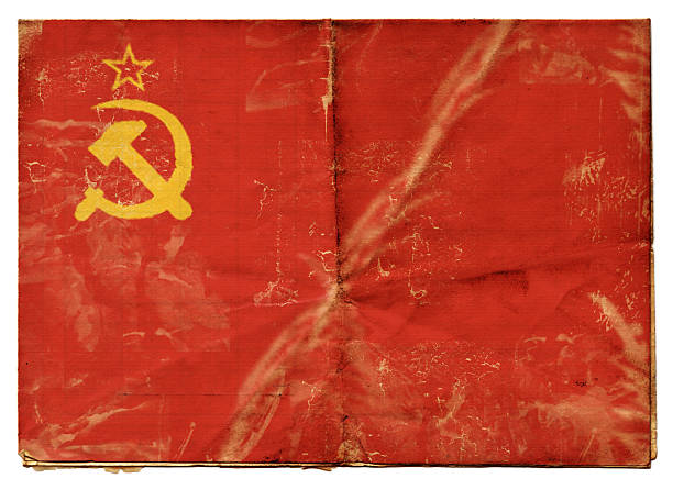 sowjetische flagge (xxl - discolored stock-fotos und bilder