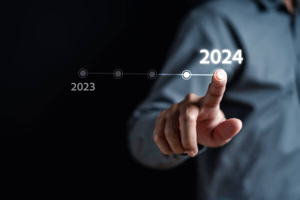 istock Loading progress from 2023 to 2024 to countdown merry christmas and happy new year, Planning and challenge strategy in new year 2024 Concept. 1722591836