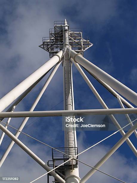 Sports Stadium Floodlight Superstructure Stock Photo - Download Image Now - Architectural Column, Cylinder, Day