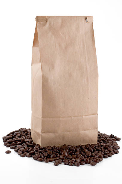 Brown Coffee Bag stock photo