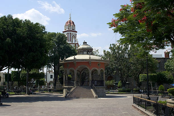 park in tlaquepaque stock photo