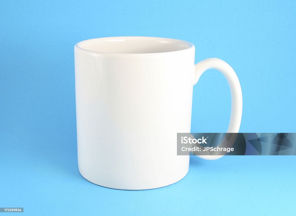 Xícara de café em branco com clipe fácil! - Foto de stock de Caneca royalty-free