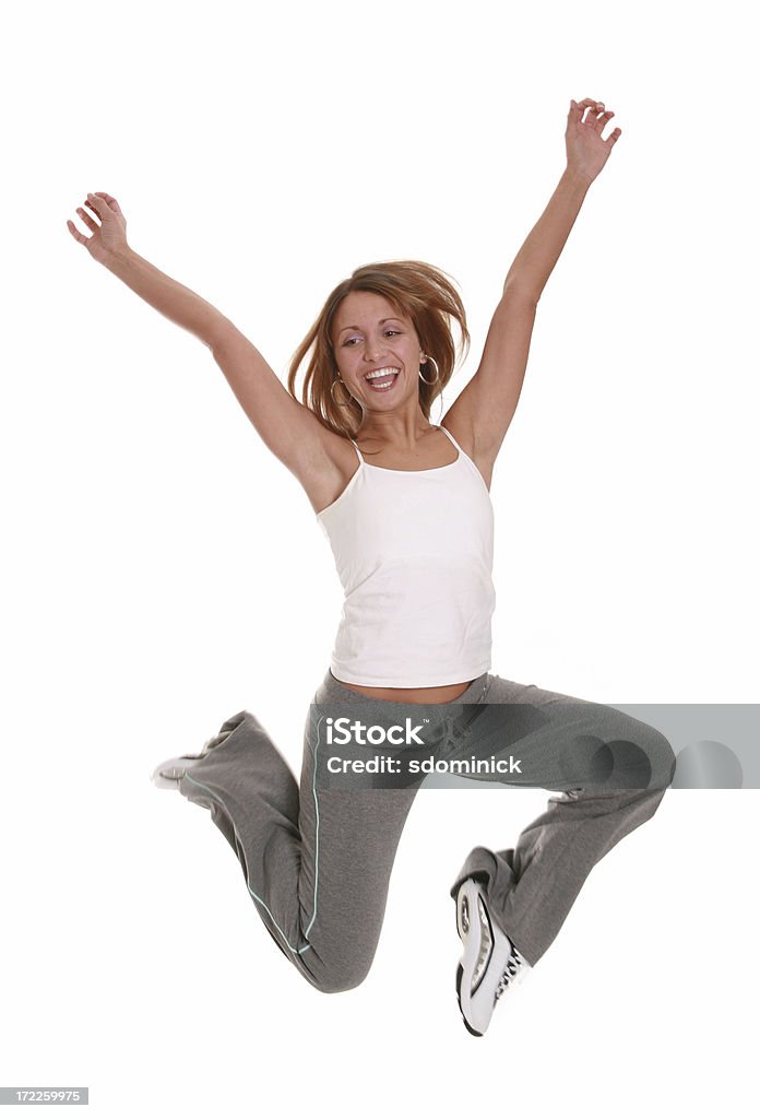 Menina de salto - Foto de stock de Adulto royalty-free