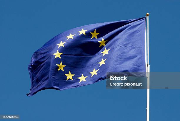 Bandiera Europea - Fotografie stock e altre immagini di A forma di stella - A forma di stella, Asta - Oggetto creato dall'uomo, Bandiera