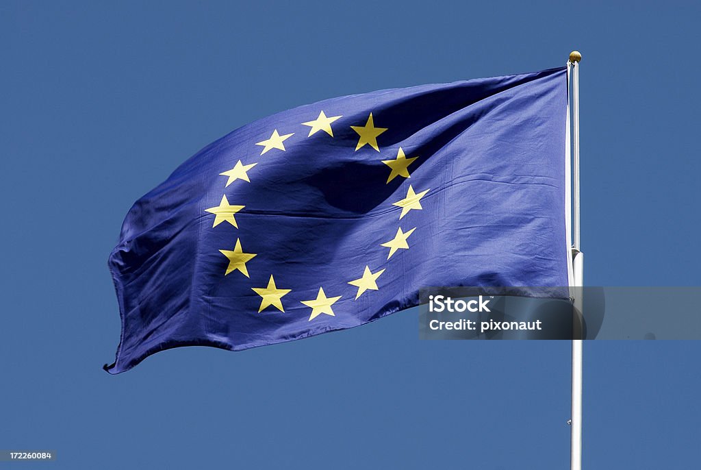 Флаг Европейского - Стоковые фото Без людей роялти-фри