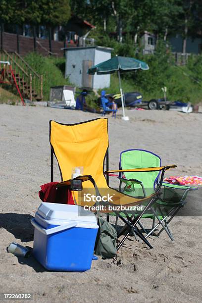 Foto de Verão Na Praia e mais fotos de stock de Acampar - Acampar, Esfriadora, Amarelo