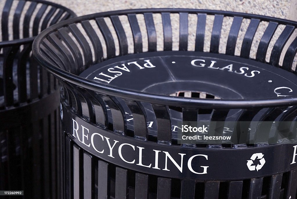 Reciclagem pode plano - Royalty-free Ao Ar Livre Foto de stock
