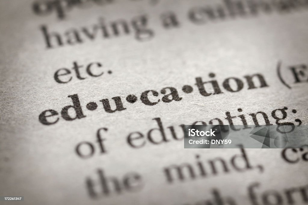 Education A close up of the word education from a dictionary. Shot with shallow depth of field.To see more of my education images click on the link below Detective Stock Photo