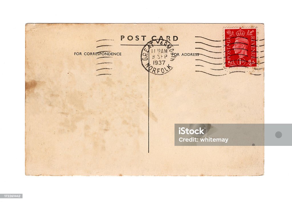 Старая английская Почтовая открытка-разгула George VI - Стоковые фото Великобритания роялти-фри