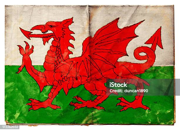 Bandiera Del Galles Xxl - Fotografie stock e altre immagini di Antico - Vecchio stile - Antico - Vecchio stile, Arte, Cultura e Spettacolo, Bandiera