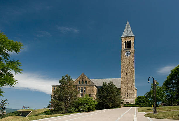 Cornell University "McGraw Tower and Uris Library, Cornell University, Ithaca NY." ithaca stock pictures, royalty-free photos & images